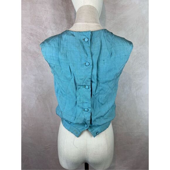 Vintage 1940s 1950s Button Back Blouse - Picture 2 of 10